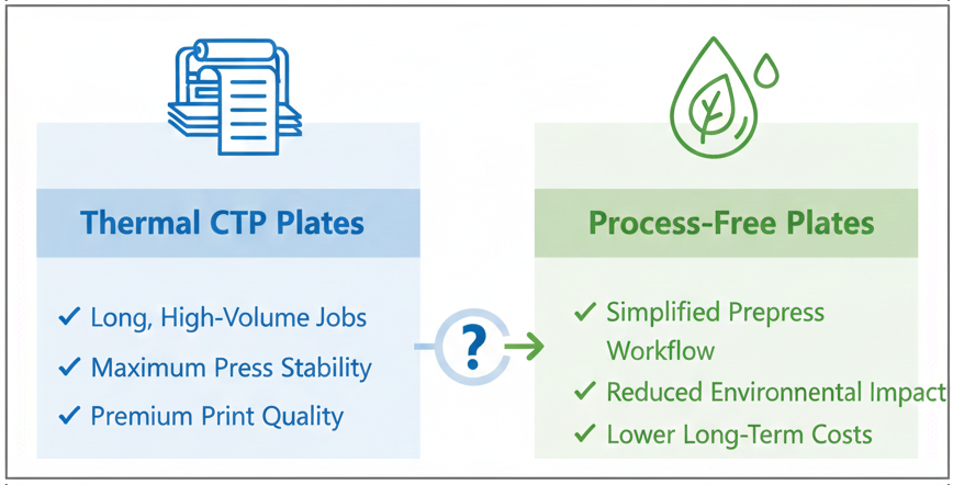 Thermal CTP Plate vs Process-Free Plate