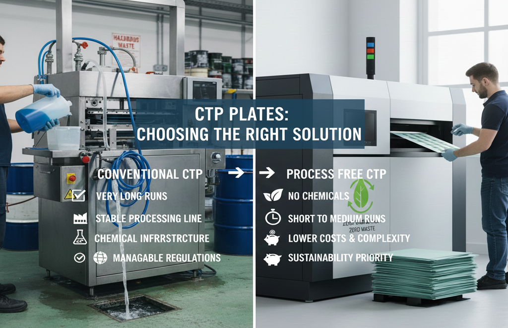 Process Free CTP Plate vs Conventional CTP Plate