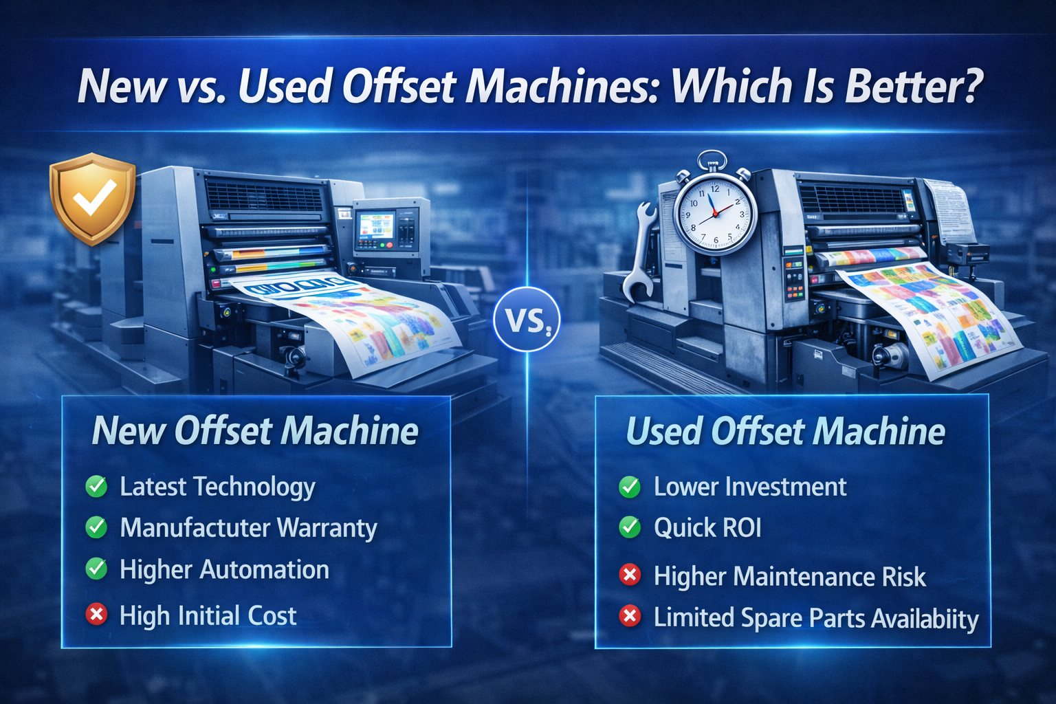 New vs. Used Offset Machines