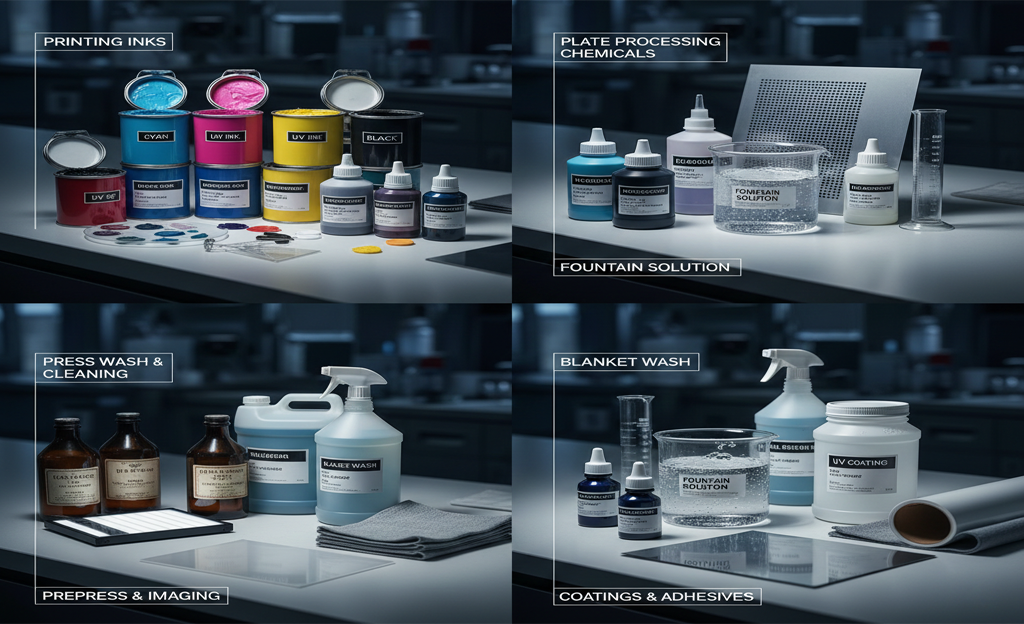 Main Categories of Chemicals Used in Printing