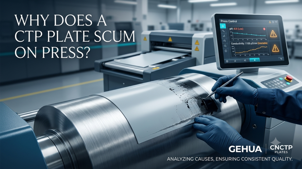 CTP plate scumming